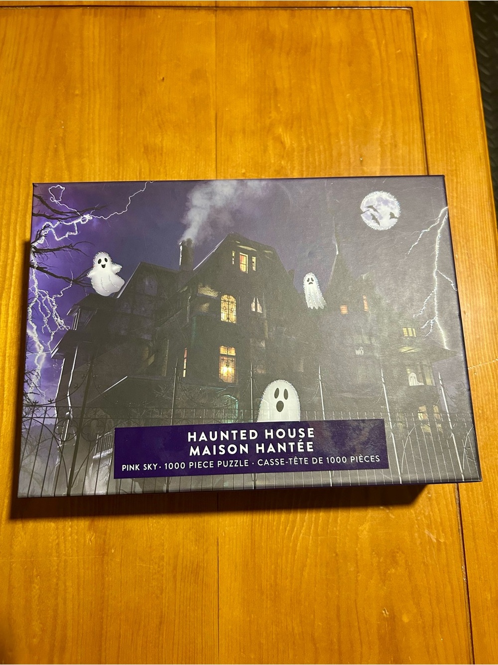 Haunted House 1000-Piece Puzzle - Pink Sky